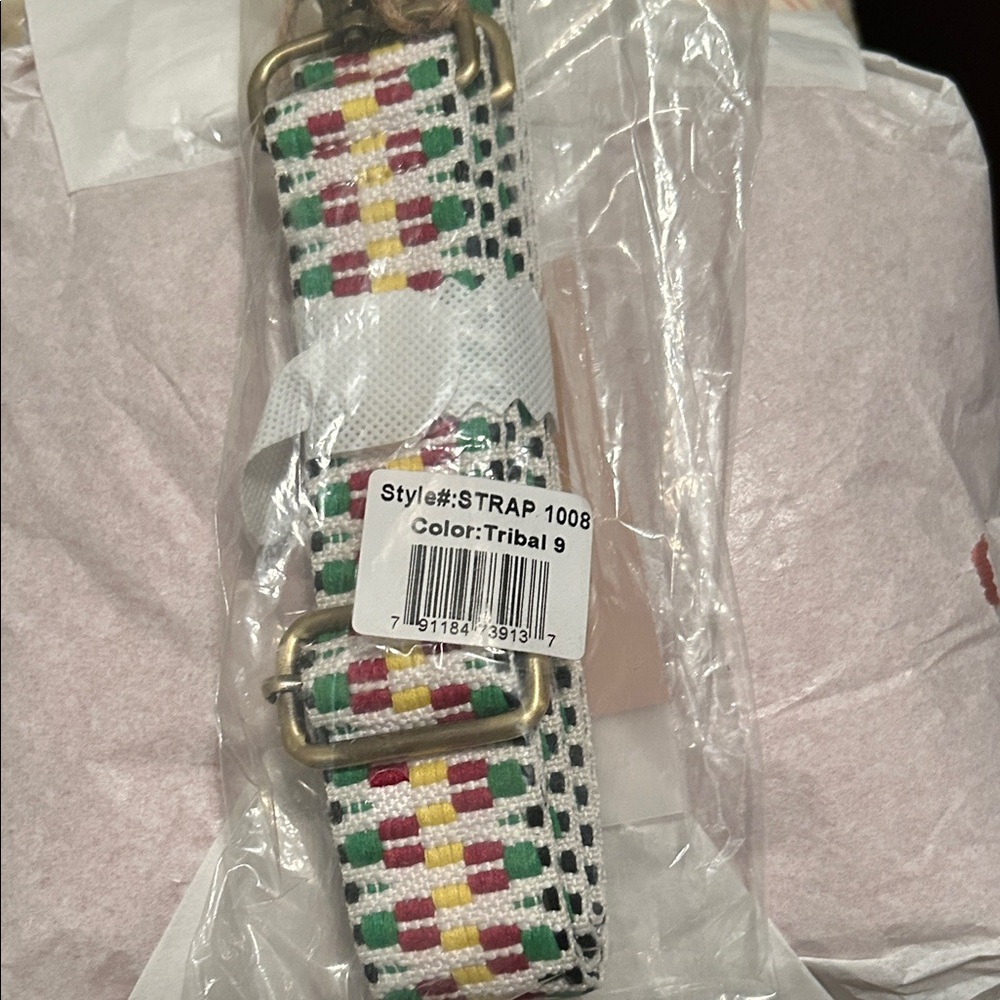 Multicolor Patterned Bag Strap